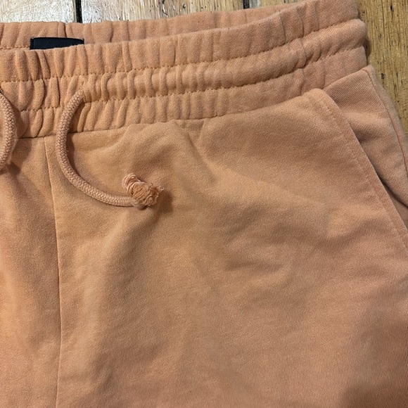 H&M Sweat Shorts Mens Large High Rise Creamsicle Orange Pockets - Picture 3 of 4